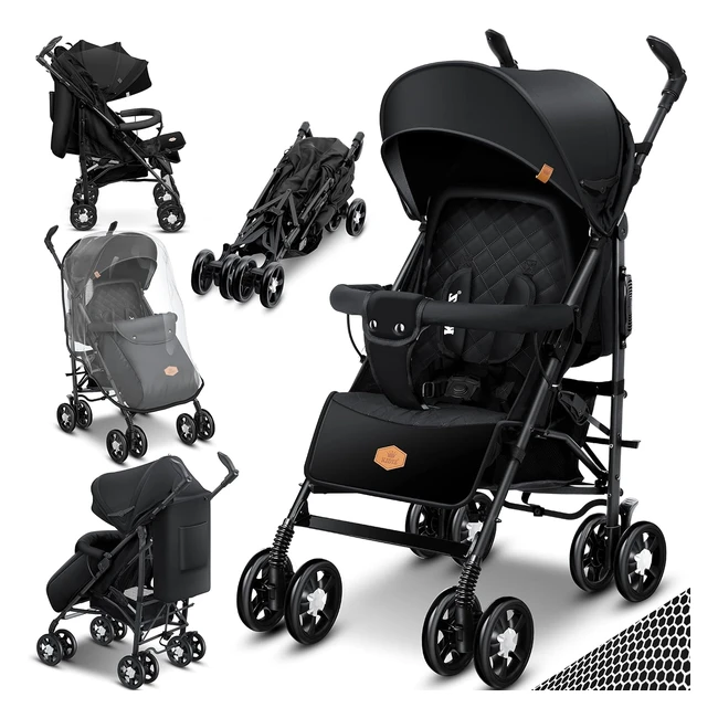 Kidiz Kinderwagen CityPro Buggy Kinderbuggy klappbar Liegebuggy Sportwagen faltbar 360 6 Zollräder
