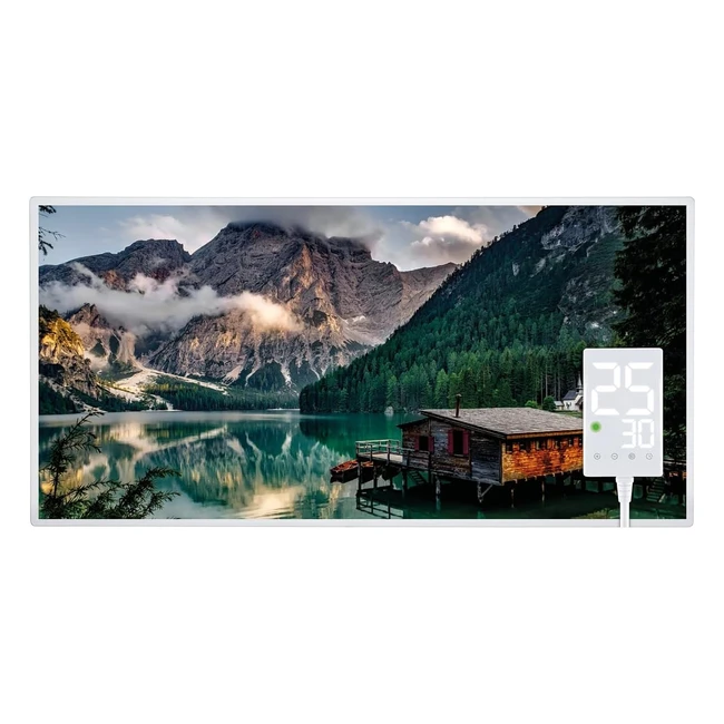 Heidenfeld Infrarotheizung HFHP105 1000 Watt - Bis 25 m - Elektroheizung mit Thermostat und Überhitzungsschutz