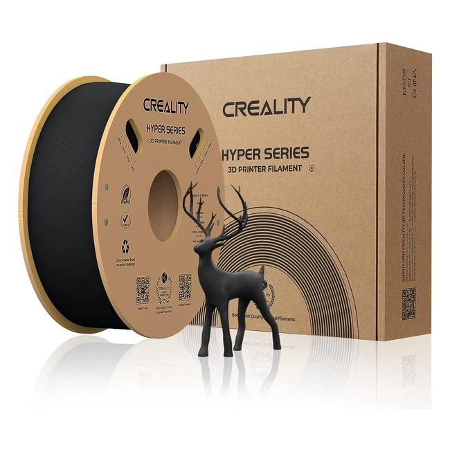 Filament Hyper PLA Creality - Haute Vitesse d'Impression - Résistant - Précision Dimensionnelle - 1kg Noir