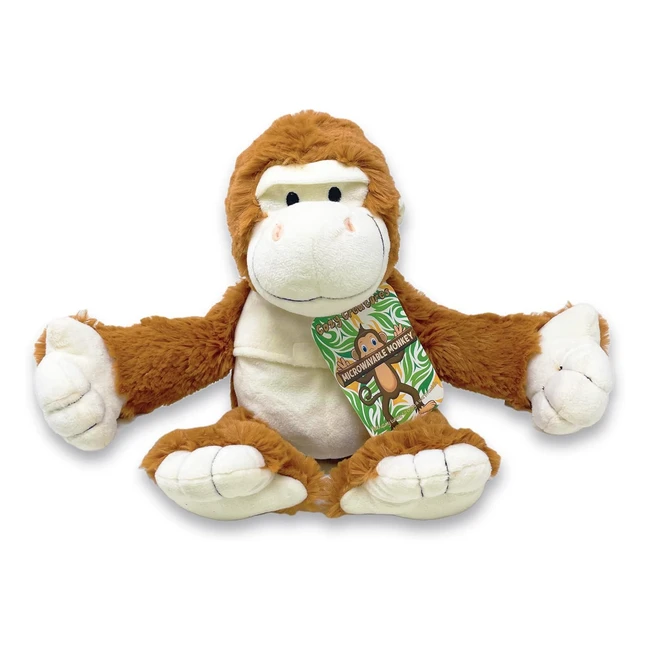 Cozy Creatures Microwavable Kids Heatable Cuddly Monkey Teddy - Warm Hugs KidsT