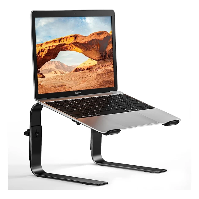 Bontec Laptop Ständer - Ergonomische Laptop Halterung - Höhenverstellbar - Kompatibel mit den meisten 10-17 Zoll Laptops