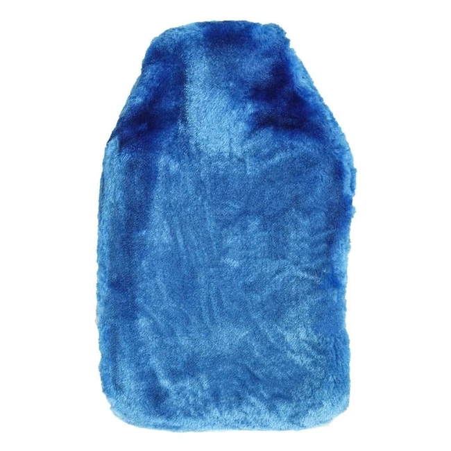 Luxurious Soft Faux Fur Hot Water Bottle Cover 2L Blue - Cozy  Elegant Design