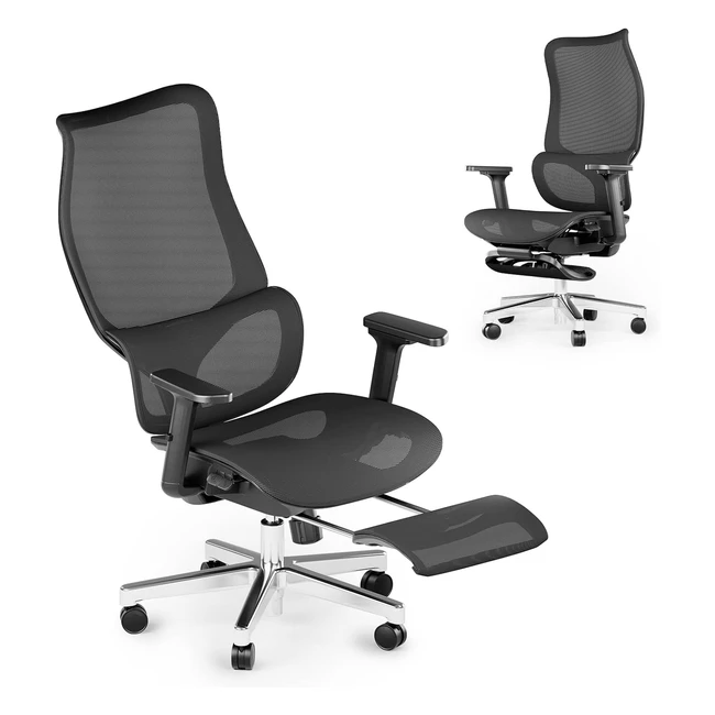 Sedia Ufficio Ergonomica Joyfly - Regolabile - Supporto Lombare - Nero