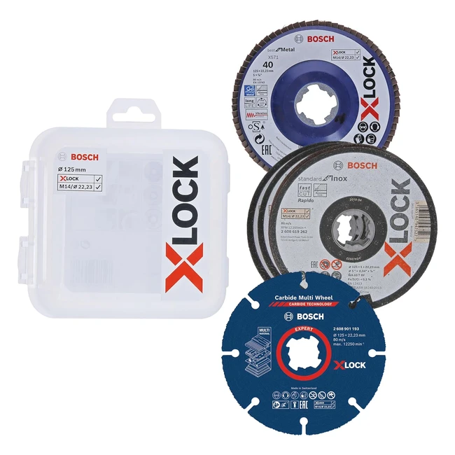 Kit accessoires Bosch 5 pices avec disques trononneur et disques abrasifs Xl