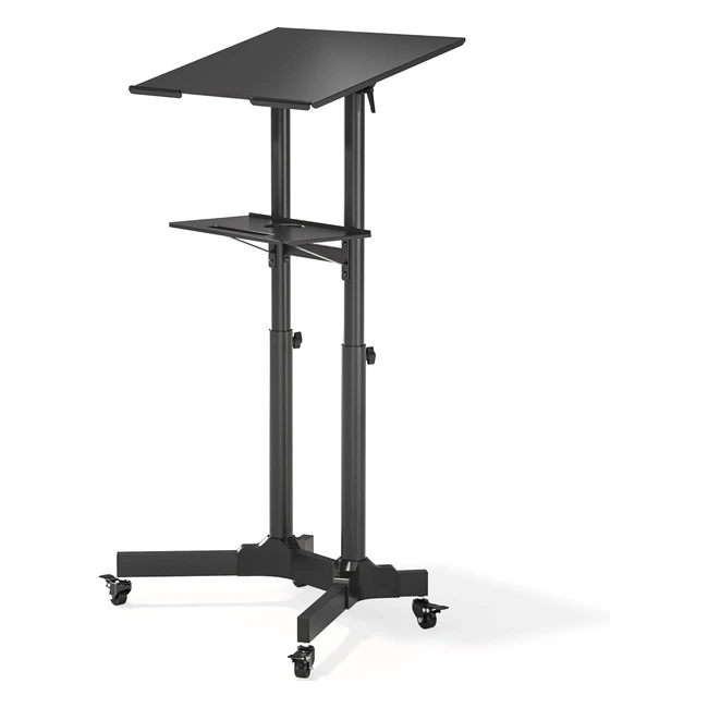 Bontec Stehpult hhenverstellbar Schreibtisch Laptoptisch mit Rollen Laptop St