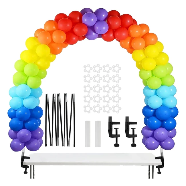 Kit Arco Globos Mesa Decoracion Clip Reutilizable Soporte Ajustable Balloon Arch Stand Cumpleaños Boda Fiestas