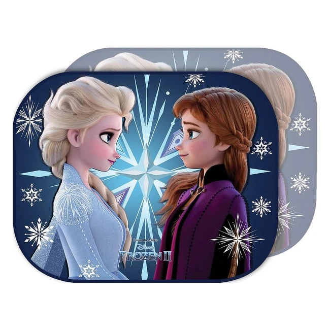 Coppia Tendine Laterali Auto Frozen II Principesse Elsa e Anna - UV Protezione