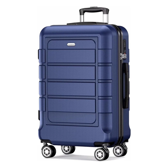 Valigia Grande Showkoo 77cm ABSPC Espandibile Blu XL - Leggera e Resistente