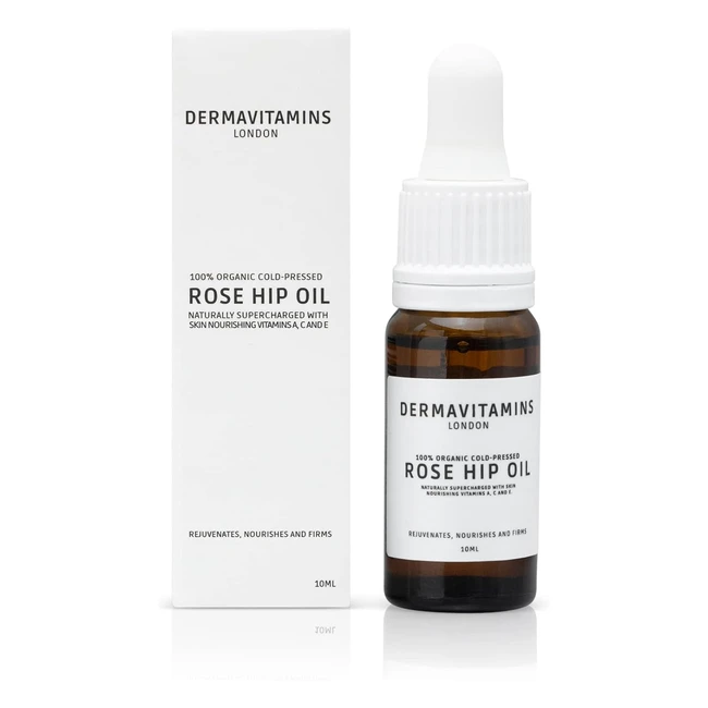 Dermavitamins Organic Rose Hip Oil - Brighter, Clearer Skin - 10ml