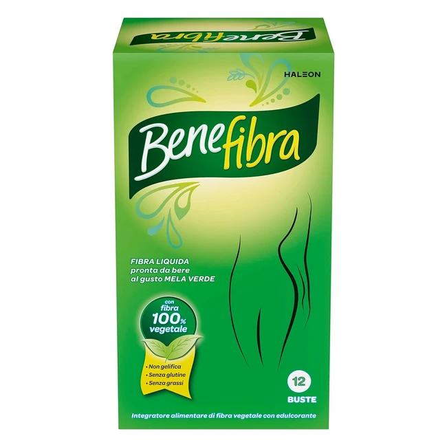 Benefibra Integratore Fibra 12 Bustine - Fibra 100% Vegetale Senza Glutine e Grassi