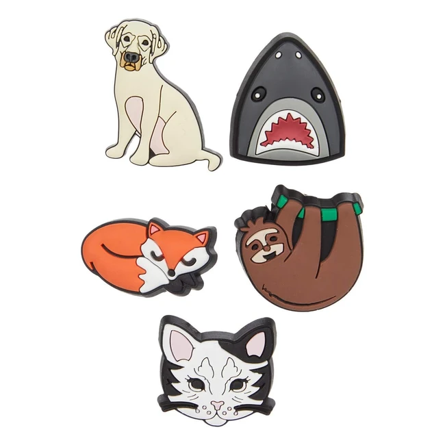 Charms per scarpe Crocs 5 pack - Personalizzabili con Jibbitz - Animal Lover - Taglia Unica