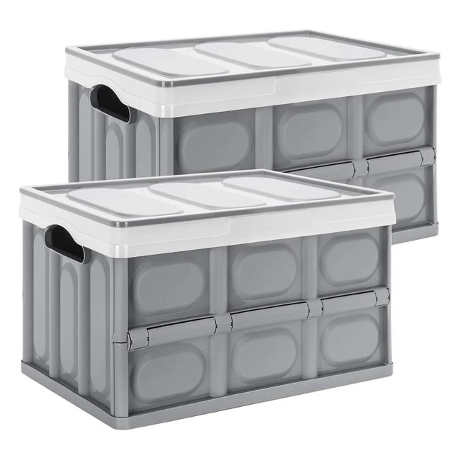 Caja Almacenamiento Plegable Yorbay 55L Gris - 2 Unidades