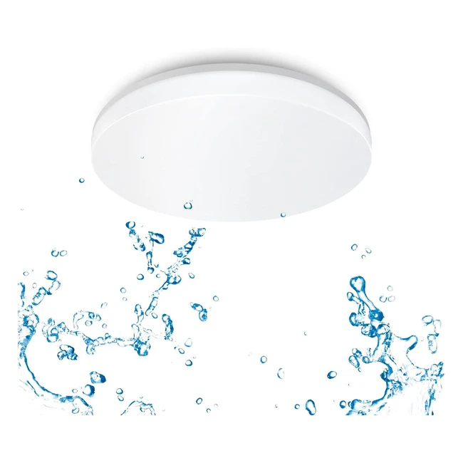 Anwio 15W IP65 Bathroom Lighting Shower Lights 1500lm 4000K Natural White LED Do