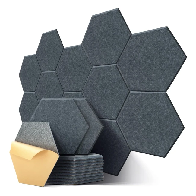 Panneaux Acoustiques Hexagonal Autoadhsif - Pack 12 - Mousse Haute Densit