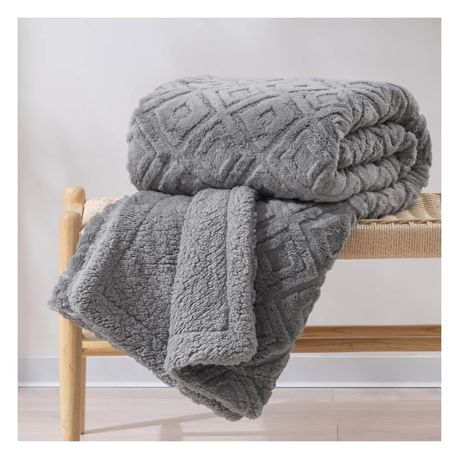 Coperta Plaid Recyco 127x152cm - Morbida e Calda - Design Bohemien Unico