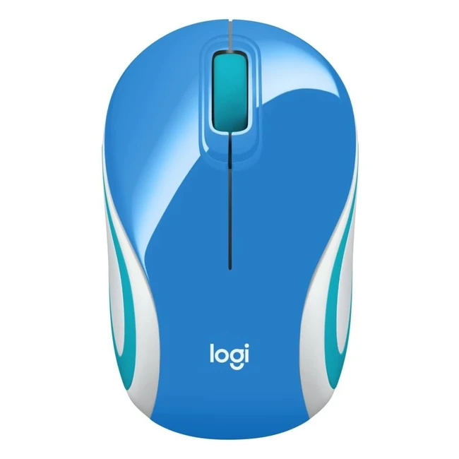 Logitech M187 Ultramobile Kabellose Maus 24 GHz - 1000 DPI Sensor - Kompaktes Design - 3 Tasten - PC/Mac - Blau