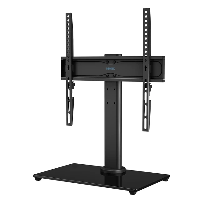 1home LCD/LED TV Stand Glasständer Halterung - Universal TV Ständer für 26-55 Zoll Bildschirme - 40 kg Traglast - VESA 100x100 bis 400x400 mm - Höhenverstellbar - Kabelmanagement