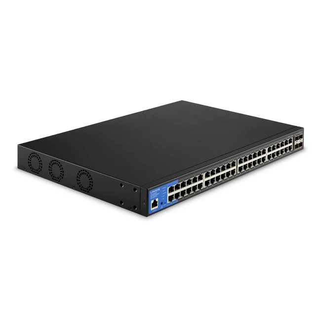 Linksys LGS352MPCEU 48-Port Gigabit Netzwerk PoE Switch 740W 4 10G Uplinks FP Steckplätze