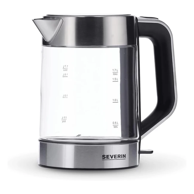 Hervidor de Agua Severin 2200W 1.7L Acero Inoxidable Cristalinox WK 3420