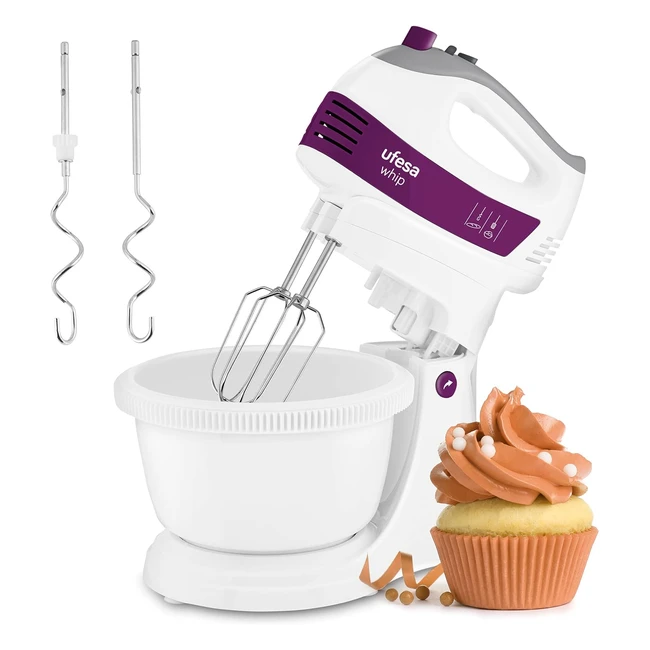 Sbattitore Elettrico Ufesa BV4655 400W - 5 Velocità Turbo - Fruste per Impastare e Miscelare