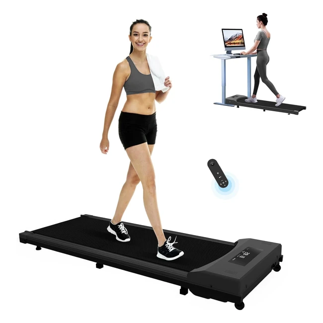 Under Desk Treadmill Walking Pad Portable Flat Slim Machine | LCD Display | Installation Free
