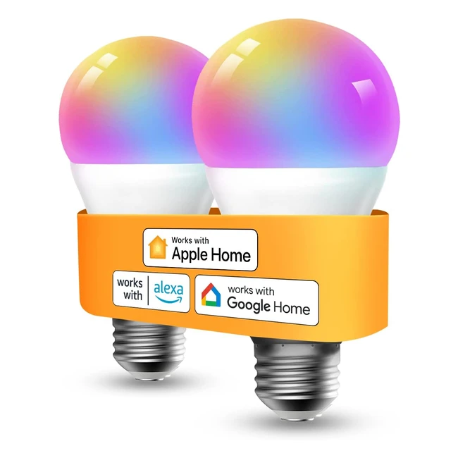 Lampadine Smart WiFi Multicolore E27 RGBWW - Refoss 2 Pezzi