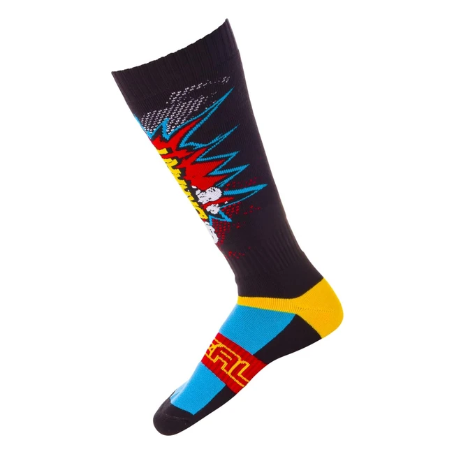 Calzini Motocross O'Neal Pro MX Sock Braaapp Black/Multi
