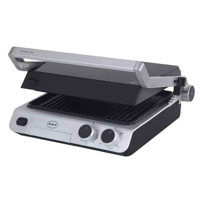 Grill Industriale RGV 2000W Acciaio Inossidabile - Griglia da Tavolo Elettrica