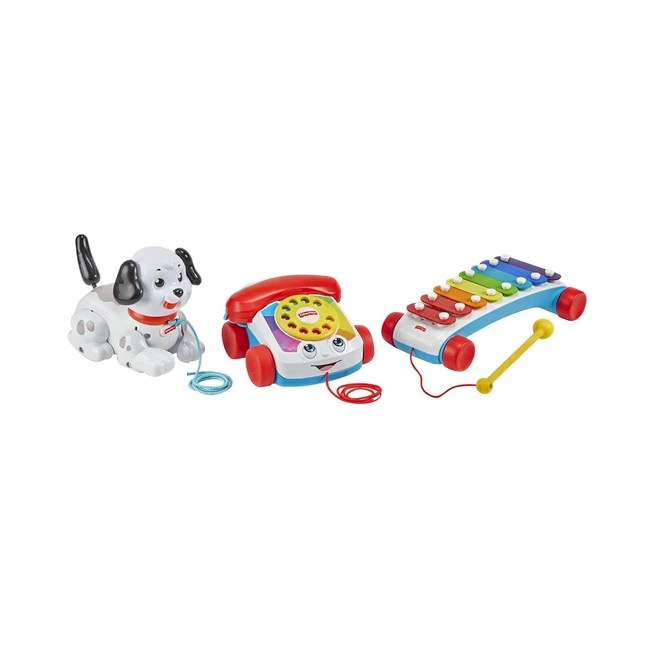 Fisherprice GVF68 Klassische Ziehspielzeuge 3 Ziehspielzeuge Baby Spielzeug ab 1