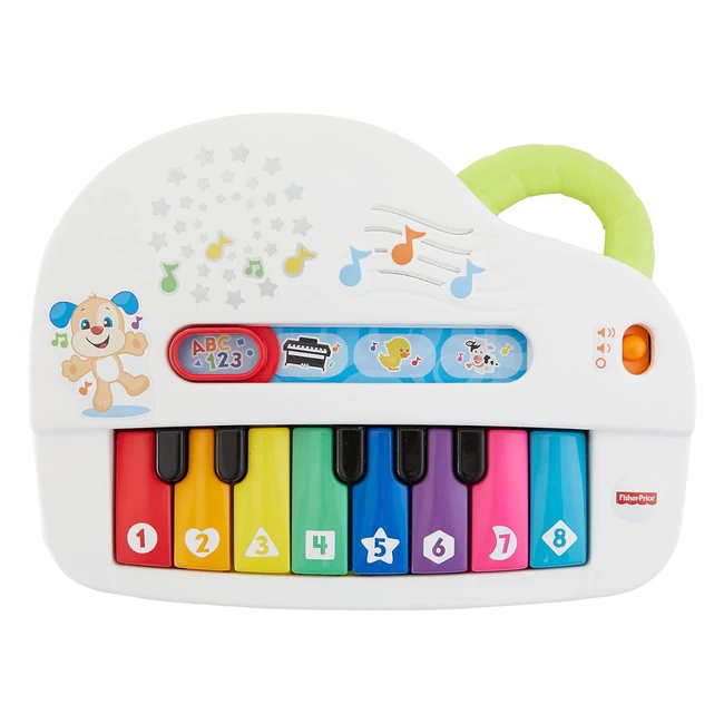 Fisherprice GFK01 Babys erstes Keyboard mit Liedern, Lichtern und Geräuschen - Spielzeug für Babys ab 6 Monaten