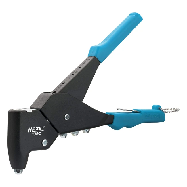 Hazet Alicates para Tuercas Remachables 19632 - Herramienta Óptima para Remaches Ciegos - Cabeza Remachable Giratoria 360