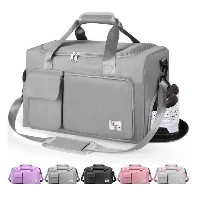 Large Capacity Sport Duffel Bag - Waterproof Lightweight Travel Bag for Men Women - Gray