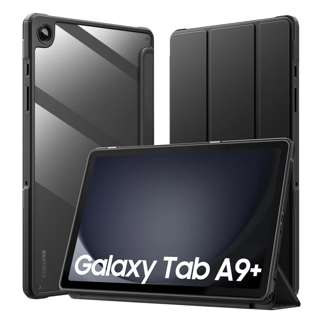 Funda Samsung Galaxy Tab A9 Plus 11 Pulgadas SMX210/SMX216/SMX218 Trifold Transparente Negro