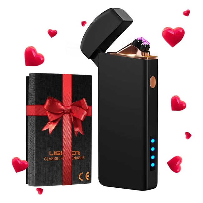 Briquet Coquimbo Rechargeable Double Arc USB Câble Longue Durée Coupe-vent Homme/Femme