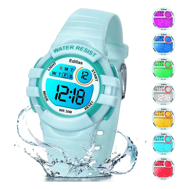 Montre Enfants Numérique LED Étanche Multifonctionnelle - Edillas