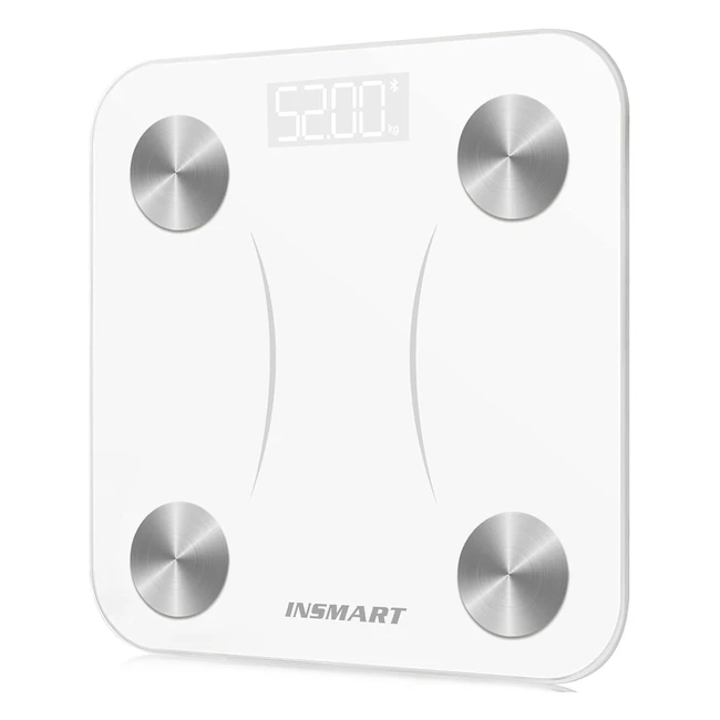 Insmart Krperfettwaage digitale Personenwaage mit App Bluetooth Waage fr K