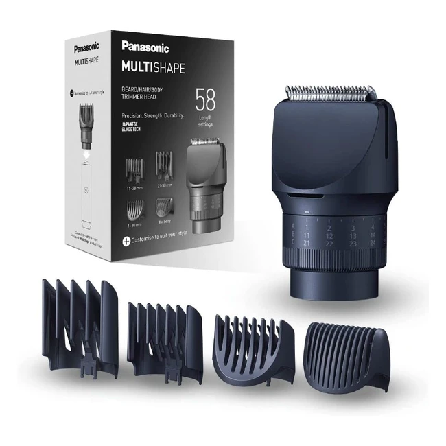 Panasonic ERCTW1 Multishape Modular Beard Trimmer & Hairclipper for Men - 58 Length Settings