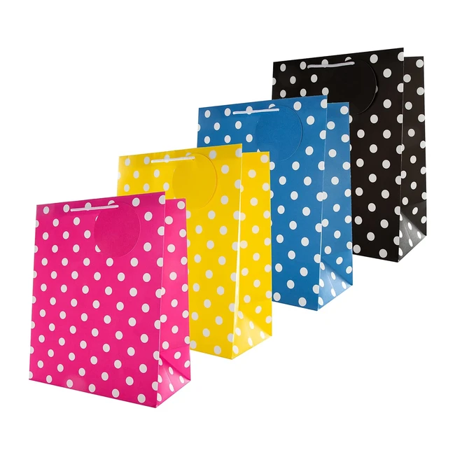 Hallmark Paquete de Bolsas de Regalo para Múltiples Ocasiones - 4 Bolsas de Tamaño Grande - Diseño Contemporáneo