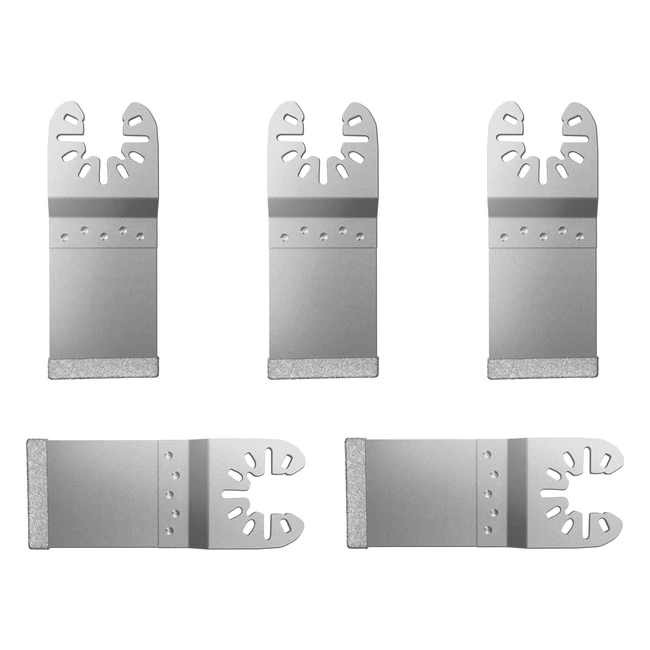 leiluo Diamond MultiTool Blades 5 Pack - Grout Removal - Fit Dewalt Milwaukee Makita Ryobi