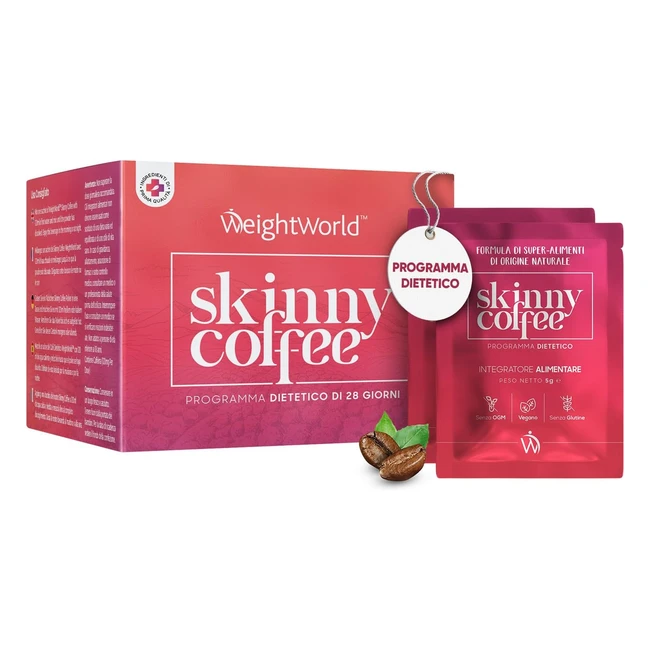 Weightworld Skinny Coffee 140g Vegano 28 Bustine Integratore Dietetico