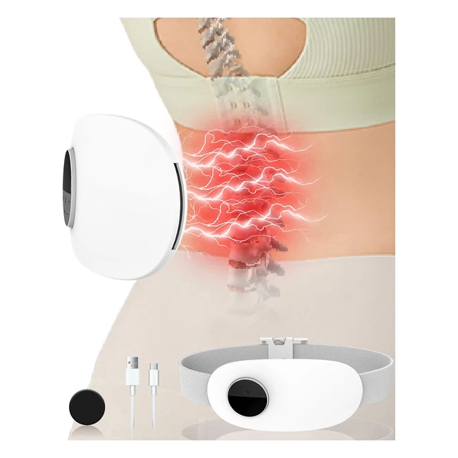 Ceinture Chauffante Lombaire Massage Dos EMS Soulager Douleurs Relaxation