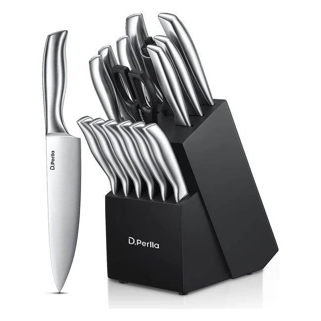 Ensemble couteaux de cuisine Dperlla 16 pices en acier inoxydable