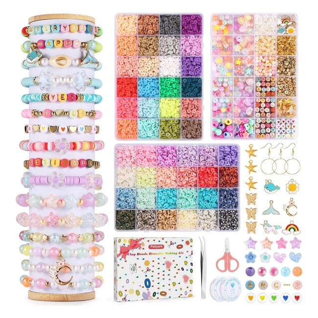 Kit de abalorios para hacer pulseras 10525 piezas - Petiyark - Creatividad y diversión