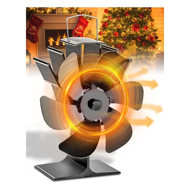 Ventilador Estufa Lea 6 Aspas Energa Trmica Circulacin de Aire Caliente