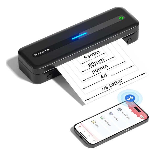 Imprimante portable M832 300 dpi Bluetooth compacte iPhone Android