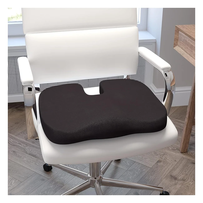 Coussin de chaise Flash Furniture en tissu noir - Confort et soutien - Réduit la douleur et améliore la posture