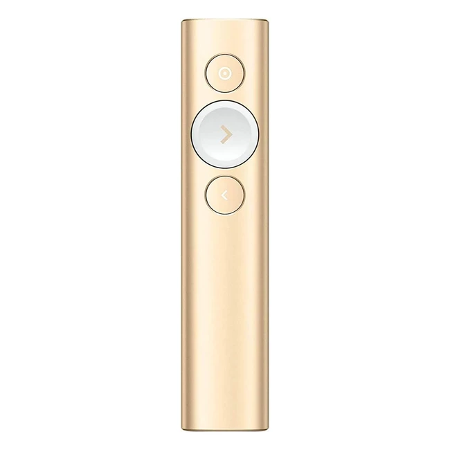 Logitech Spotlight Presenter Bluetooth  24 GHz USB Receiver Gold Timer Vibrati