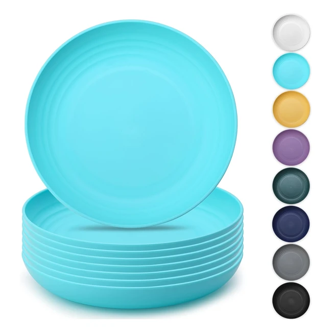 Platos irrompibles Kyraton 8 piezas - Ligeros y reutilizables - Para microondas