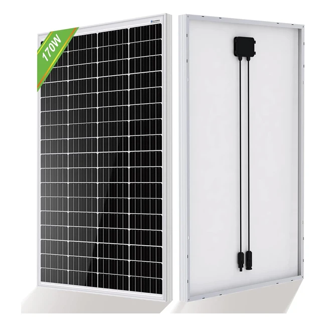 EcoWorthy 170W Monocrystalline Solar Panel 12V Motorhome Caravan Camper Shed Boa