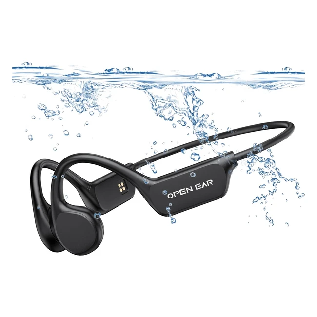 Casque Conduction Osseuse Natation Bluetooth 32Go IPX8 10h Sport
